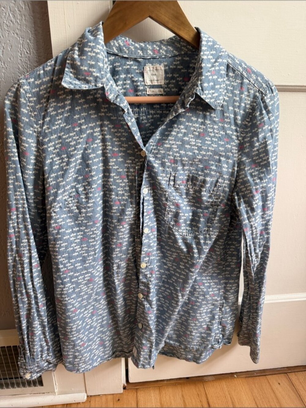 Gap Button-Down Shirt in Chambray Blue